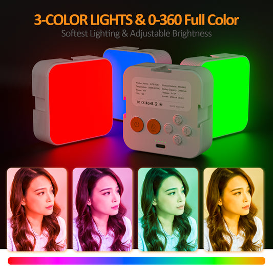 Camera pocket light atmosphere mini RGB mobile phone fill light live VLOG video conference photography light