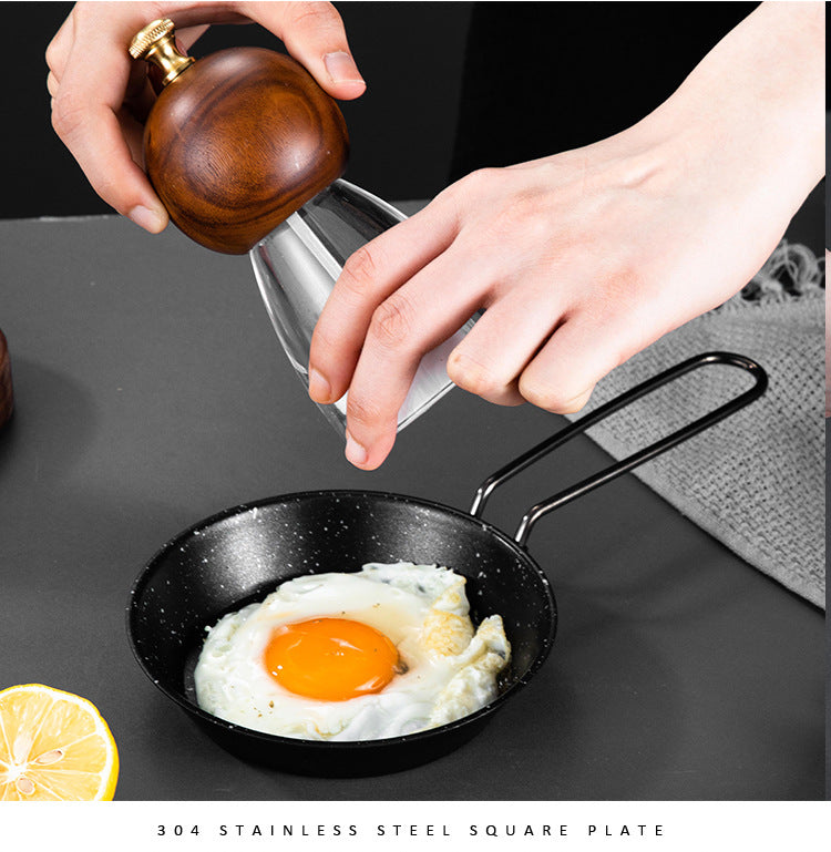 Stainless steel folding handle frying pan outdoor non stick folding fry pan frying pan