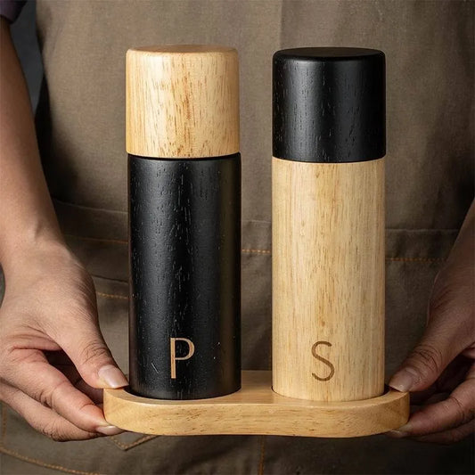 Oak Pepper Grinder Salt and Pepper Grinder Wooden Salt Mill Pepper Grinder with Adjustable Ceramic Rotor