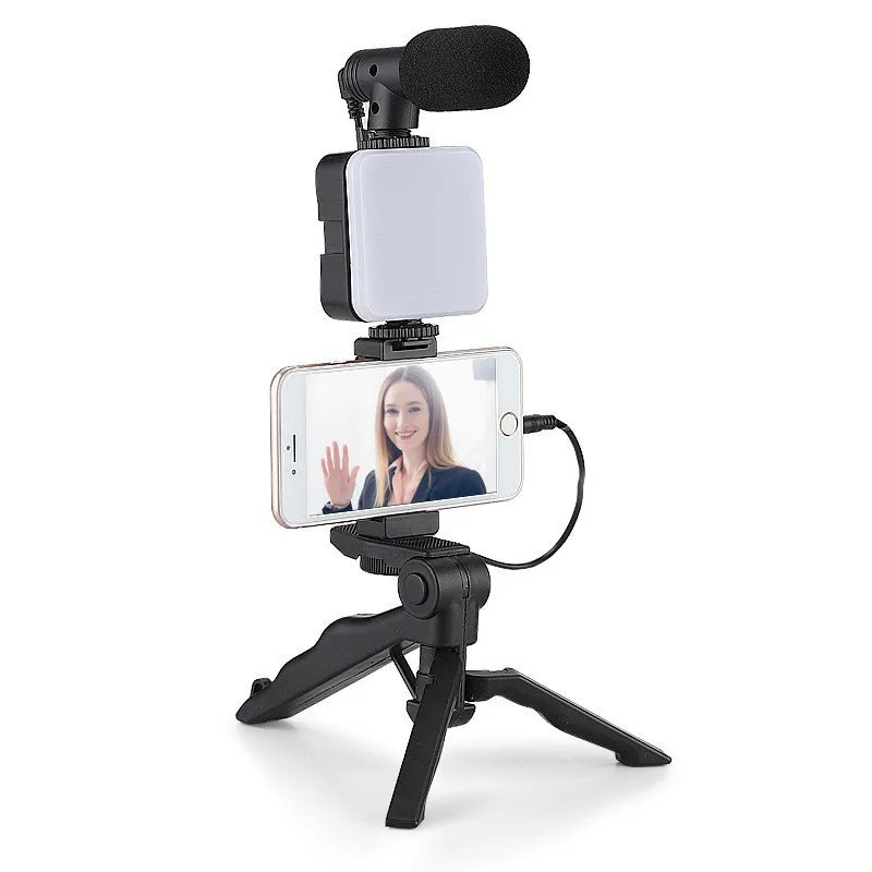 Vlogging kit for mobile phone tripod 36 led fill light and mini microphone for live stream, video TikTok YouTube