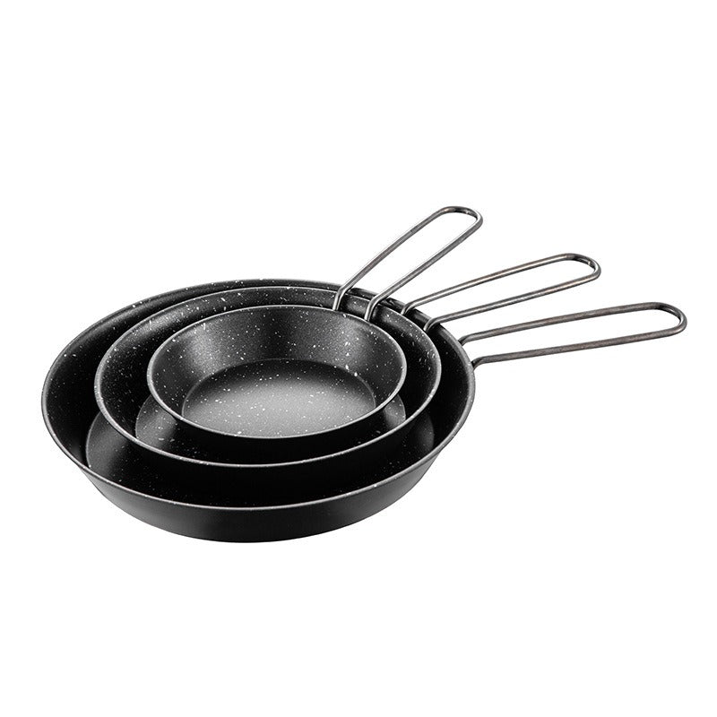 Stainless steel folding handle frying pan outdoor non stick folding fry pan frying pan